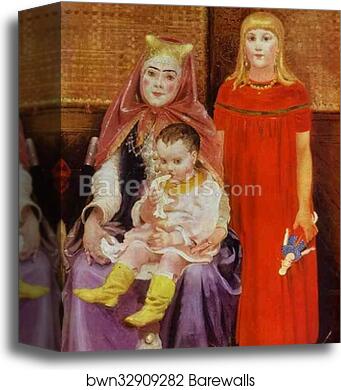 A Merchant Family in the XVII century. Detail by Andrey Ryabushkin, Canvas Print A Merchant Family in the XVII century. Detail by Andrey Ryabushkin, Canvas Print