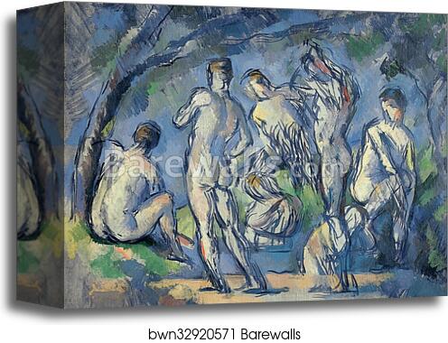 Seven Bathers by Paul Cézanne, Canvas Print