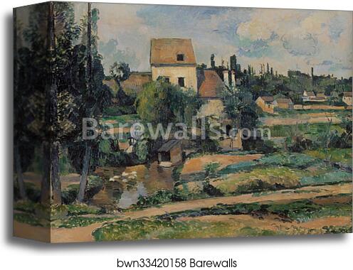 Mill on the Couleuvre at Pontoise by Paul Cézanne, Canvas Print