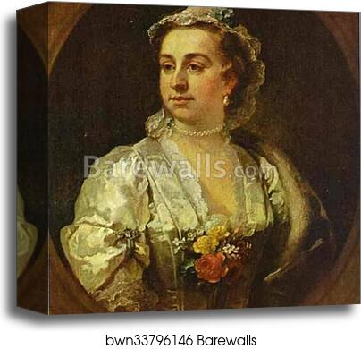 Mrs. Catherine Edwards by William Hogarth, Canvas Print