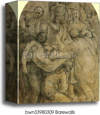 The Deposition by Jacopo Carrucci, Known As Pontormo, Canvas Print