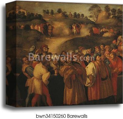 The Adoration of the Magi. Detail by Jacopo Carrucci, Known As Pontormo, Canvas Print