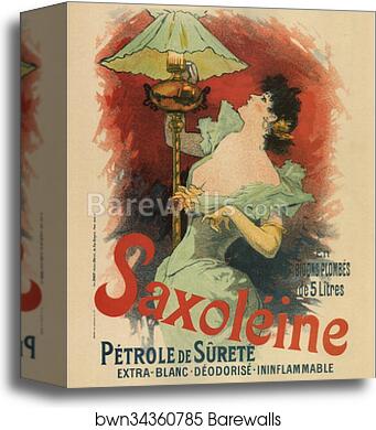 Saxoléine Pétrole de Sureté 1892 by Jules Chéret, Canvas Print Saxoléine Pétrole de Sureté 1892 by Jules Chéret, Canvas Print