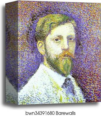 Self-Portrait by Georges Lemmen, Canvas Print
