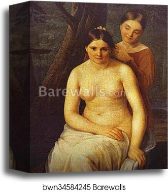 Bather by Alexey Venetsianov, Canvas Print