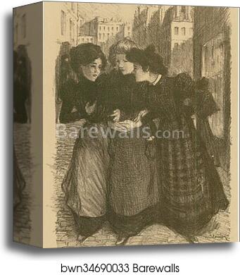 Original drawing for Les Maîtres de l’Affiche from issue 40, Mar. 1899 by Théophile Steinlen, Canvas Print Original drawing for Les Maîtres de l’Affiche from issue 40, Mar. 1899 by Théophile Steinlen, Canvas Print