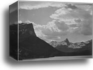 St. Mary's Lake, Glacier National Park, Montana.  Photographs of National Parks and Monuments, compiled 1941 - 1942, documenting the period ca. 1933 - 1942 by Ansel Adams (1902-1984), Canvas Print