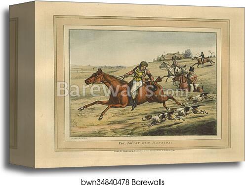 Yoi Yoi! At him Hannibal by Henry Thomas Alken, Canvas Print