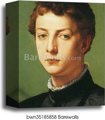 Portrait of Lodovico Capponi. Detail by Agnolo Bronzino, Canvas Print