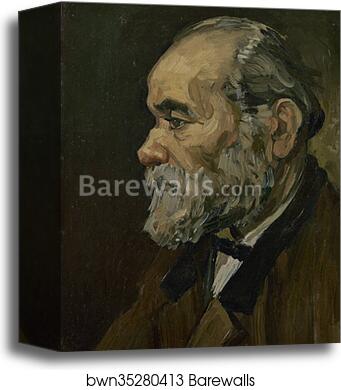 Portrait of an old man by Vincent Van Gogh, Canvas Print