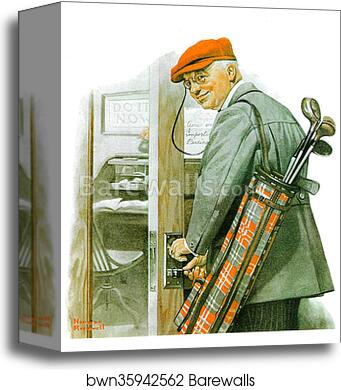 Important Business by Norman Rockwell, Canvas Print