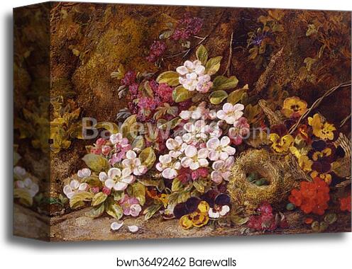 Still Life with a Bird's Nest by George Clare, Canvas Print