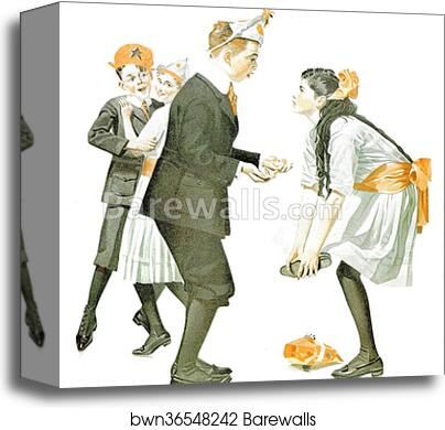 Pardon Me! by Norman Rockwell, Canvas Print