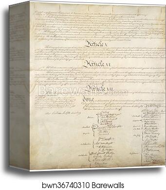 Constitution of the United States, Page 4 of 4 by Constitutional Convention, Canvas Print Constitution of the United States, Page 4 of 4 by Constitutional Convention, Canvas Print