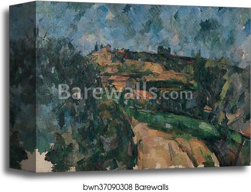 Bend Of The Road At The Top Of The Chemin Des Lauves by Paul Cézanne, Canvas Print