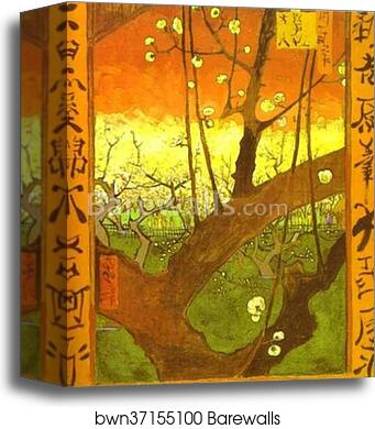 Japonaiserie: Plum tree in Bloom (after Hiroshige) by Vincent Van Gogh, Canvas Print