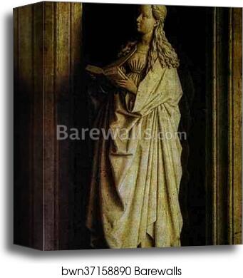 The Annunciation by Jan Van Eyck, Canvas Print
