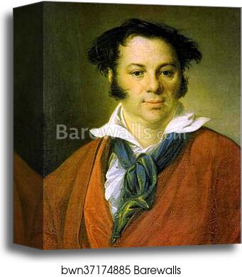 Portrait of K. G. Ravich by Vasily Tropinin, Canvas Print