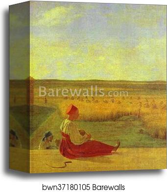 Harvesting. Summer by Alexey Venetsianov, Canvas Print