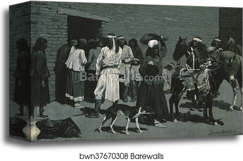 Pueblo Indian Village by Frederic Remington, Canvas Print