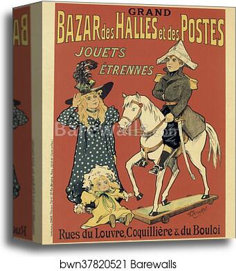 Bazar des Halles et Postes by Fernand Fernel, Canvas Print