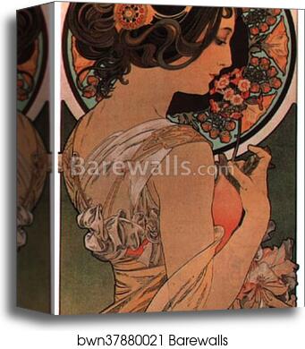 Polyanthus by Alphonse Mucha, Canvas Print