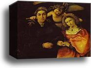 Portrait of Messer Marsilio and His Wife by Lorenzo Lotto, Canvas Print