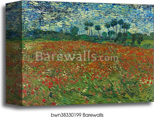 Field with Poppies / Poppy field by Vincent Van Gogh, Canvas Print Field with Poppies / Poppy field by Vincent Van Gogh, Canvas Print