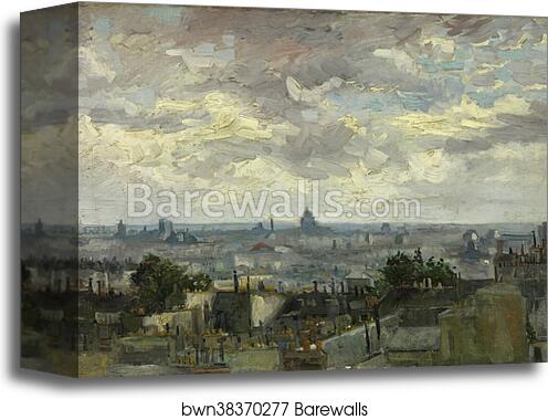 View of Paris by Vincent Van Gogh, Canvas Print