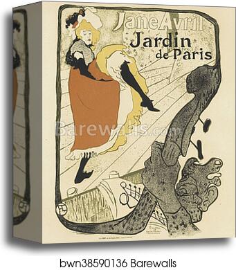 Le Jardin de Paris "Jane Avril" by Henri De Toulouse-Lautrec, Canvas Print