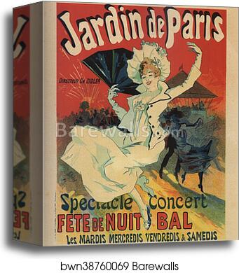 Jardin de Paris by Jules Chéret, Canvas Print