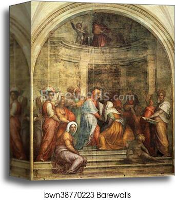 The Visitation by Jacopo Carrucci, Known As Pontormo, Canvas Print