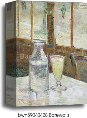 Café table with absinth by Vincent Van Gogh, Canvas Print Café table with absinth by Vincent Van Gogh, Canvas Print
