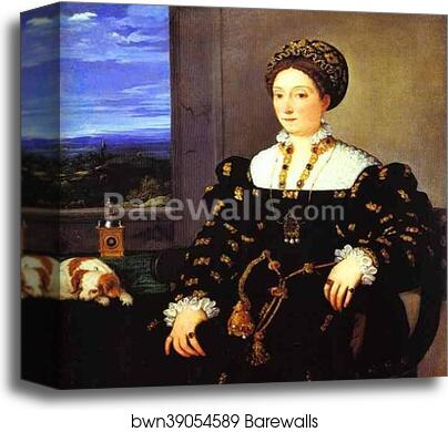 Portrait of Eleonora Gonzaga della Rovere by Titian, Canvas Print