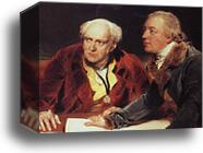 Sir Francis Baring, 1st. Bart. (1740-1810), John Baring (1730-1816) and Charles Wall. Detail by Sir Thomas Lawrence, Canvas Print