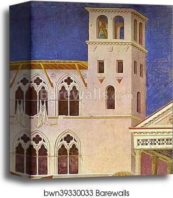 Homage of a Simple Man. Detail by Giotto, Canvas Print