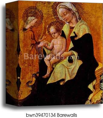 Betrothal of Catherine of Alexandria by Gentile Da Fabriano, Canvas Print Betrothal of Catherine of Alexandria by Gentile Da Fabriano, Canvas Print