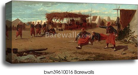 Pitching Quoits by Winslow Homer, Canvas Print