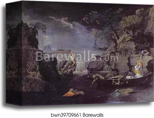 Winter. The Deluge by Nicolas Poussin, Canvas Print