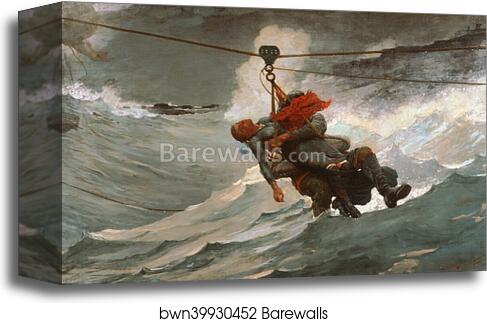 The Life Line by Winslow Homer, Canvas Print