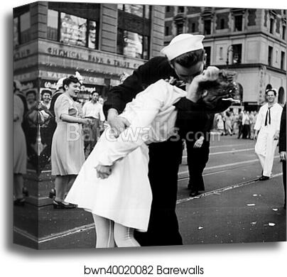 Kissing the War Goodbye by Lt. Victor Jorgensen, Canvas Print