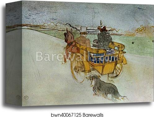 La Charrette Anglaise / The English Dog-Cart, or La Portie de Canpagne by Henri De Toulouse-Lautrec, Canvas Print La Charrette Anglaise / The English Dog-Cart, or La Portie de Canpagne by Henri De Toulouse-Lautrec, Canvas Print