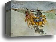 La Charrette Anglaise / The English Dog-Cart, or La Portie de Canpagne by Henri De Toulouse-Lautrec, Canvas Print