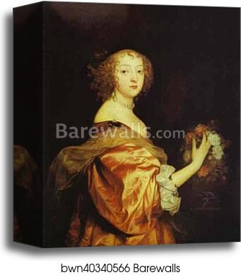 Portrait of Lady d'Aubigny by Sir Anthony Van Dyck, Canvas Print