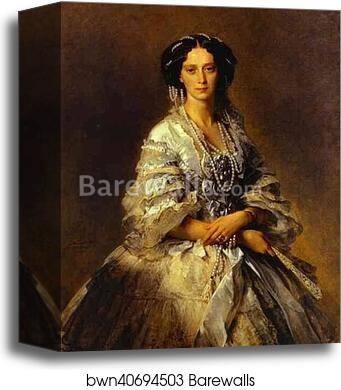 Portrait of Empress Maria Alexandrovna by Franz Xavier Winterhalter, Canvas Print