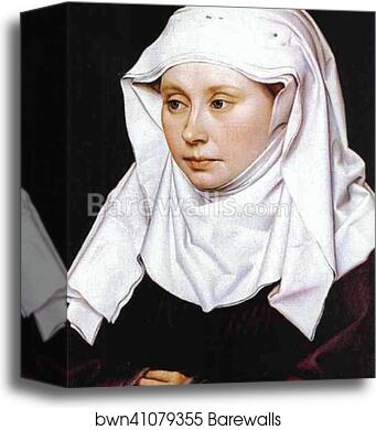 Portrait of A Woman by Robert Campin (Master Of Flemalle), Canvas Print Portrait of A Woman by Robert Campin (Master Of Flemalle), Canvas Print