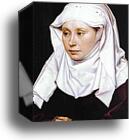 Portrait of A Woman by Robert Campin (Master Of Flemalle), Canvas Print