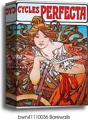 Cycles Perfecta by Alphonse Mucha, Canvas Print