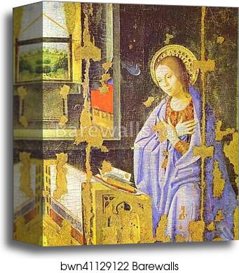 The Annunciation by Antonello Da Messina, Canvas Print