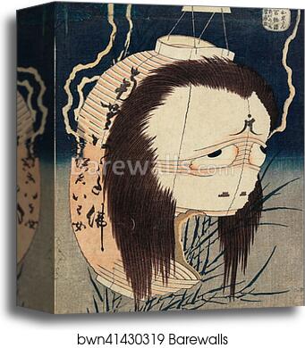 The Lantern Ghost, Iwa by Katsushika Hokusai, Canvas Print The Lantern Ghost, Iwa by Katsushika Hokusai, Canvas Print